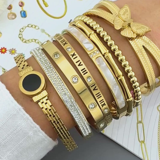 "BRACELET" -18K GOLD PLATED STEEL.