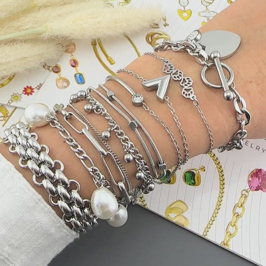 "HEART"BRACELET STAINLESS STEEL.